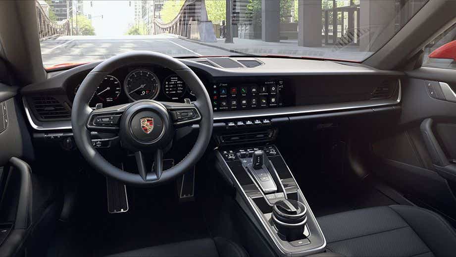 interior dashboard of a Porsche 911