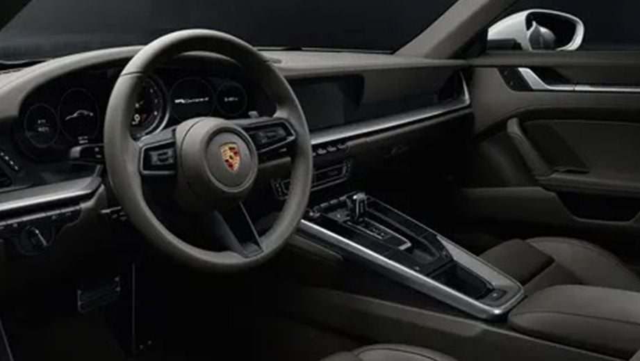 interior dashboard of a Porsche 911