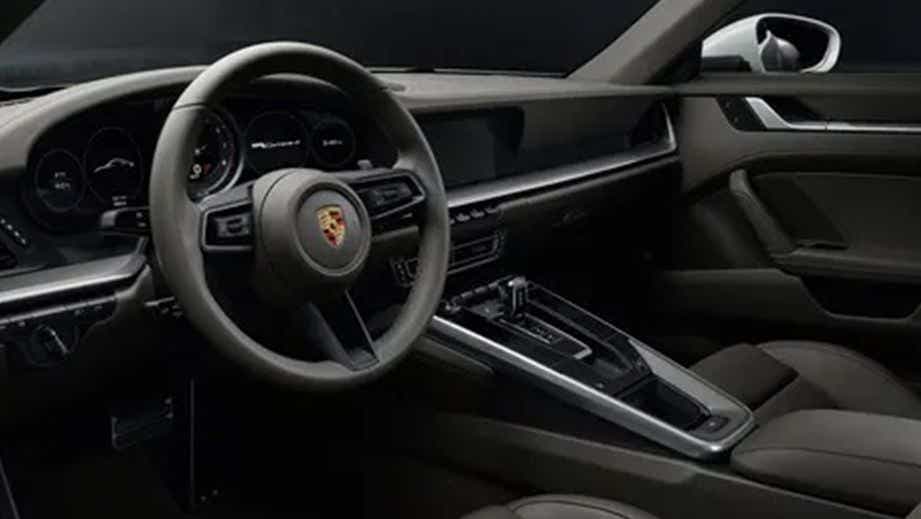 interior dashboard of a Porsche 911