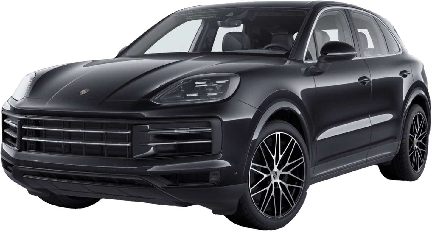 Front three-quarter view of a Porsche Cayenne