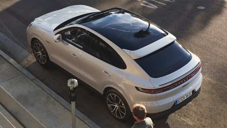 rear three-quarter of a Porsche Cayenne Coupe