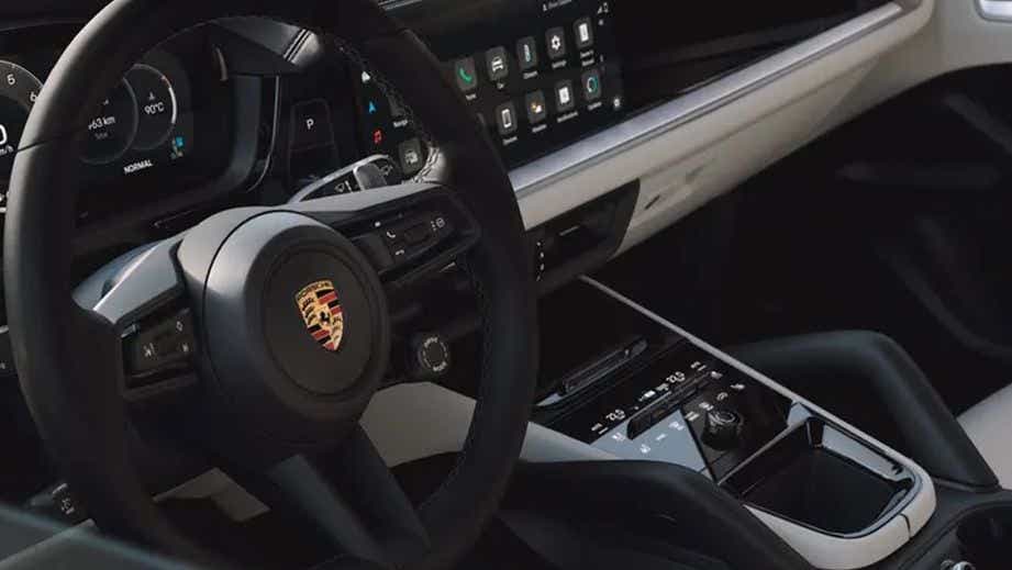 interior dashboard of a Porsche Cayenne Coupe