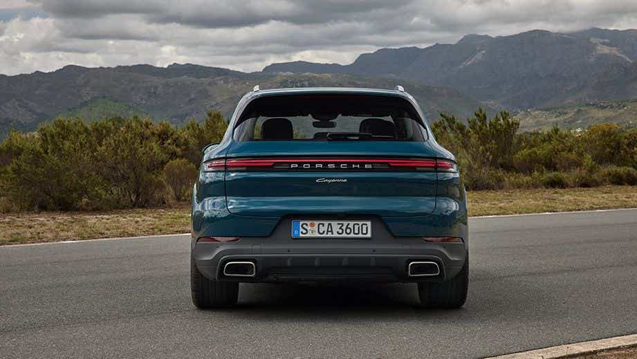rear view of a Porsche Cayenne