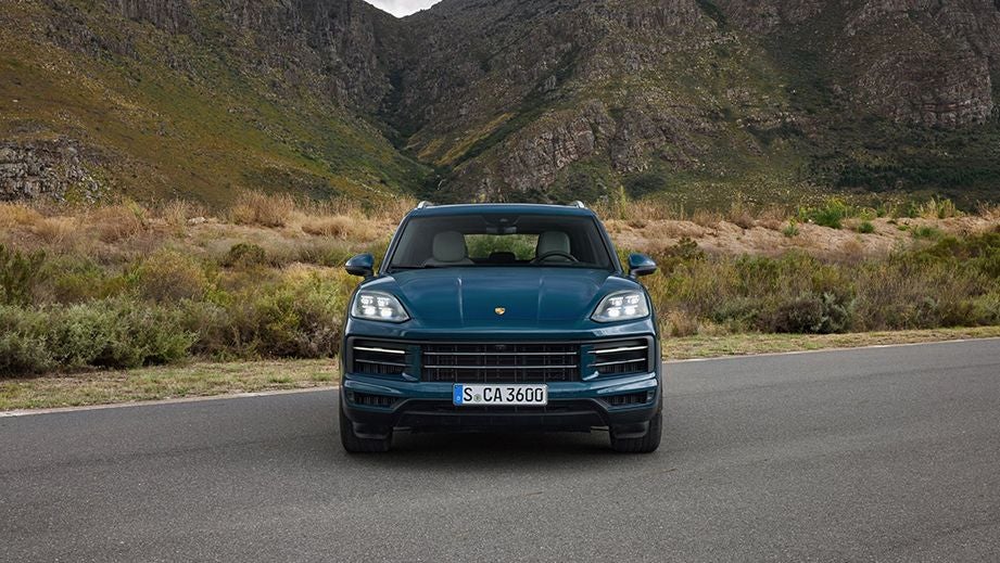 Front view of a Porsche Cayenne