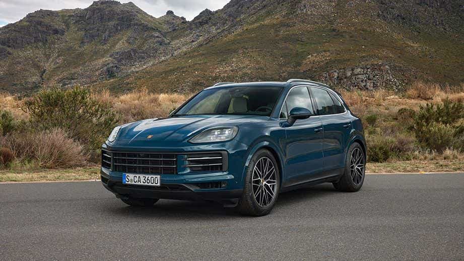 front three-quarter view of a Porsche Cayenne