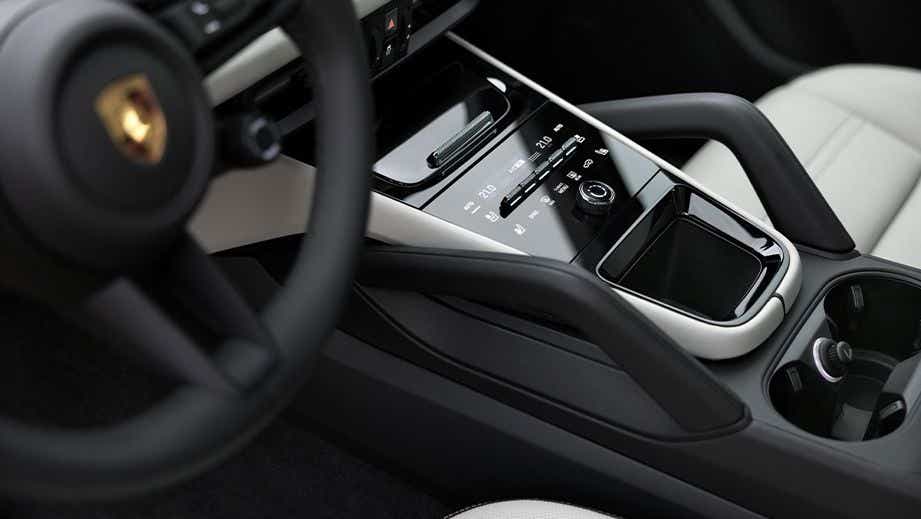 center console and control panel of a Porsche Cayenne