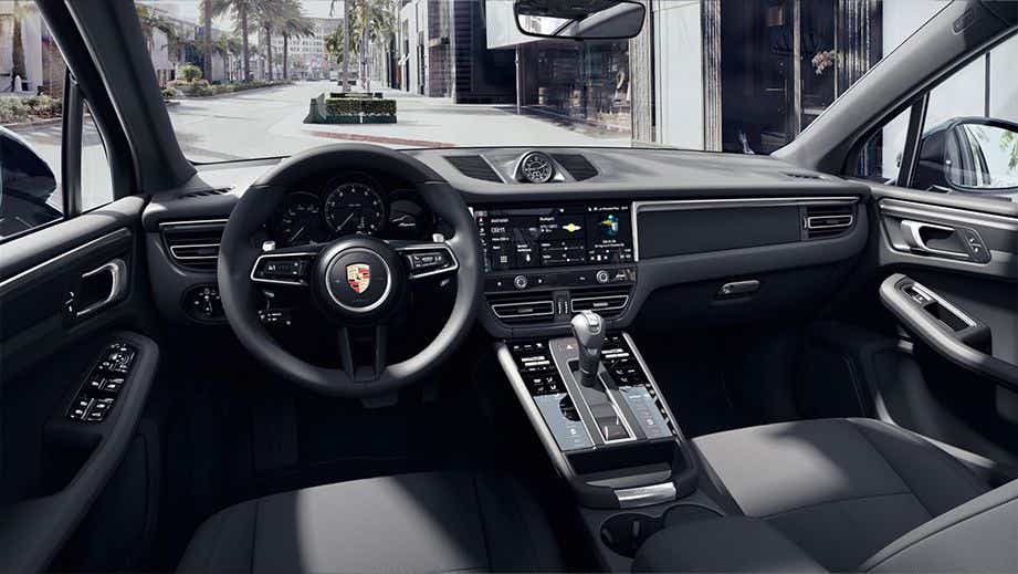 interior dashboard of a Porsche Macan