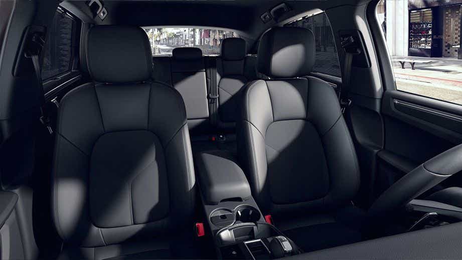 interior front seats view of a Porsche Macan