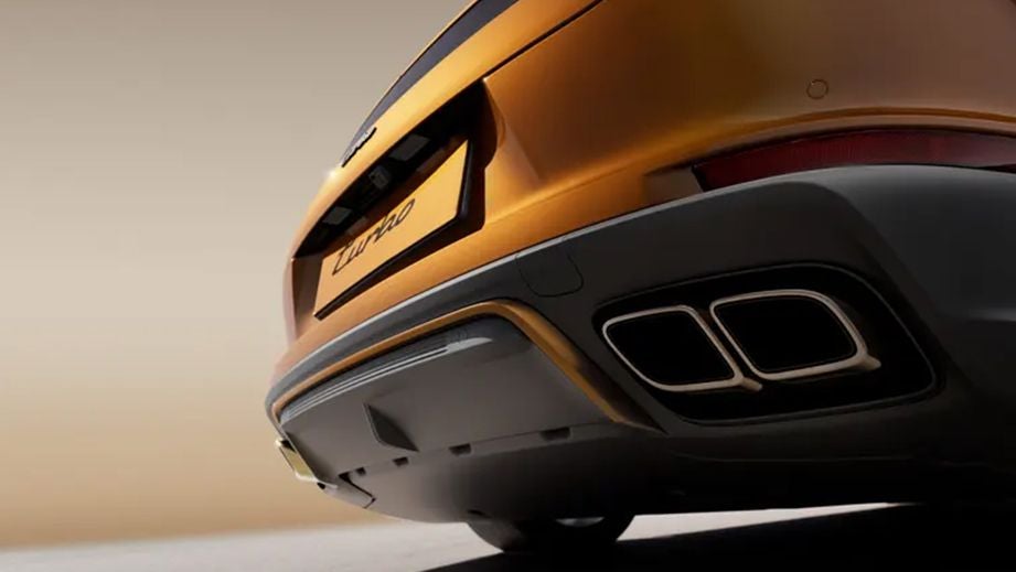 rear bumper and exhaust detail of a Porsche Panamera