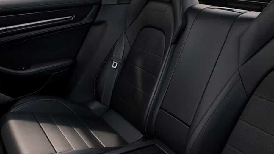 rear seat view of a Porsche Panamera