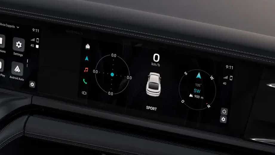 interior dashboard of a Porsche Panamera