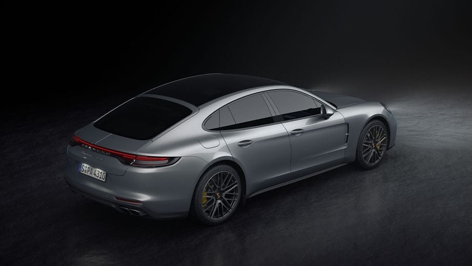 rear three-quarter view of a Porsche Panamera 2021-2023