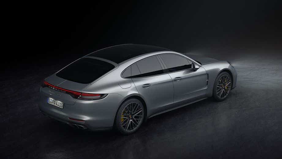 rear three-quarter view of a Porsche Panamera 2021-2023