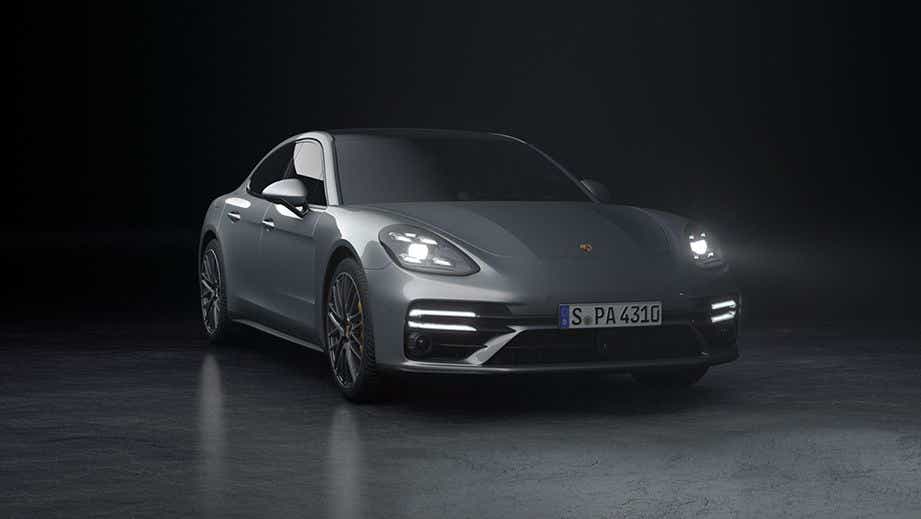 front three-quarter of a Porsche Panamera 2021-2023