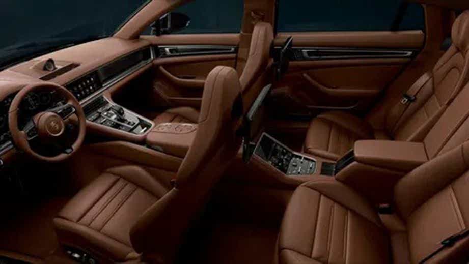 interior dashboard and seats of a Porsche Panamera 2021-2023
