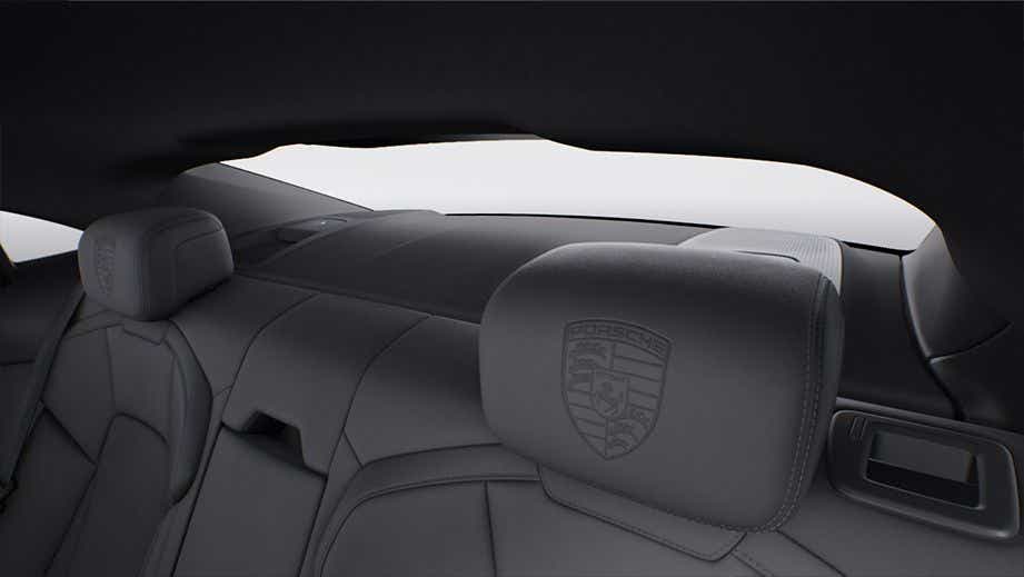 rear seat headrests of a Porsche Taycan