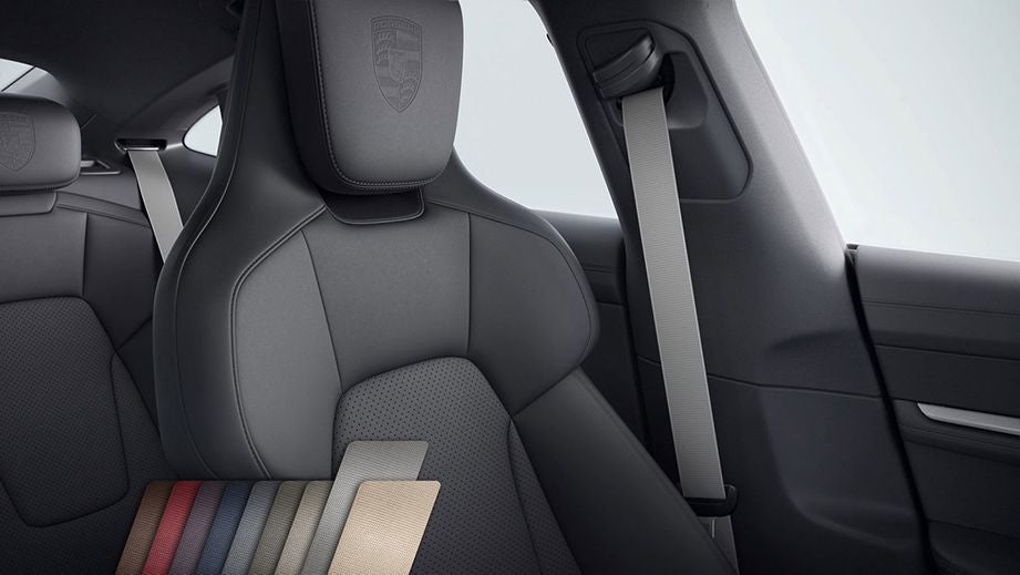 interior front seat of a Porsche Taycan