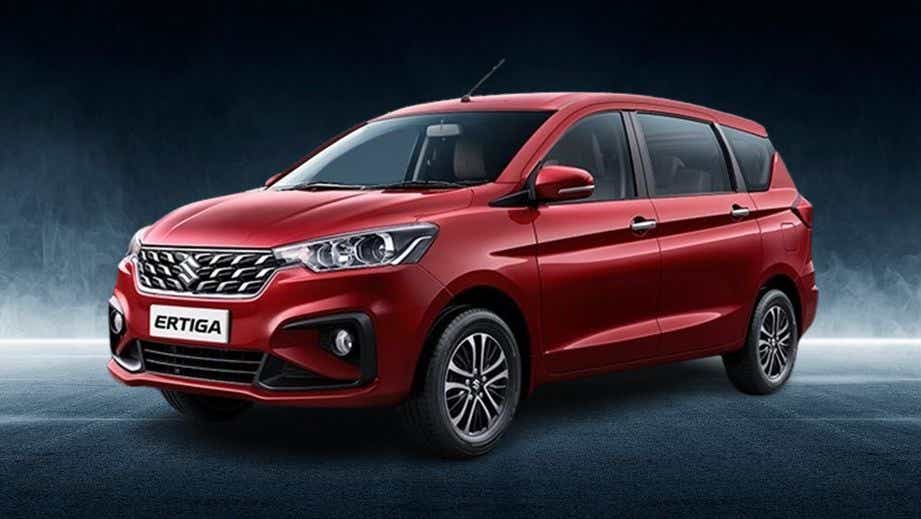 front three-quarter view of a Maruti Suzuki Ertiga