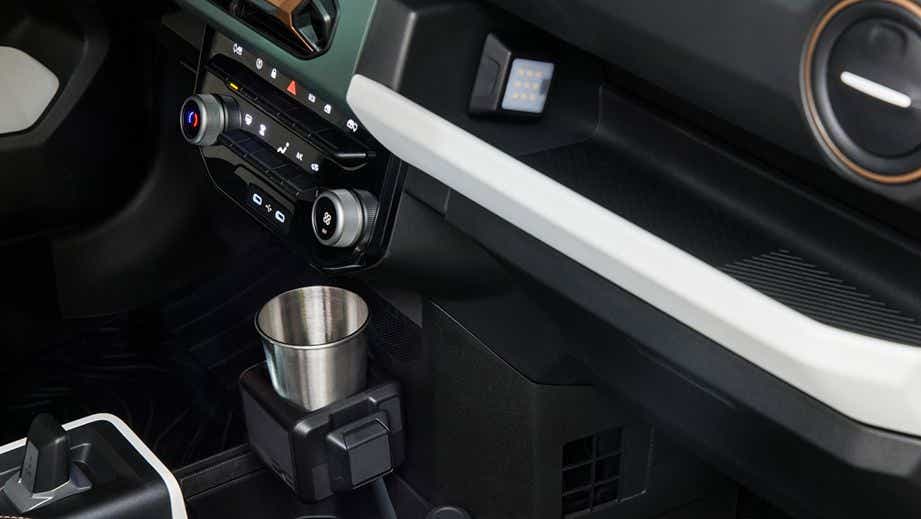 interior dashboard and center console of a Renault Duster