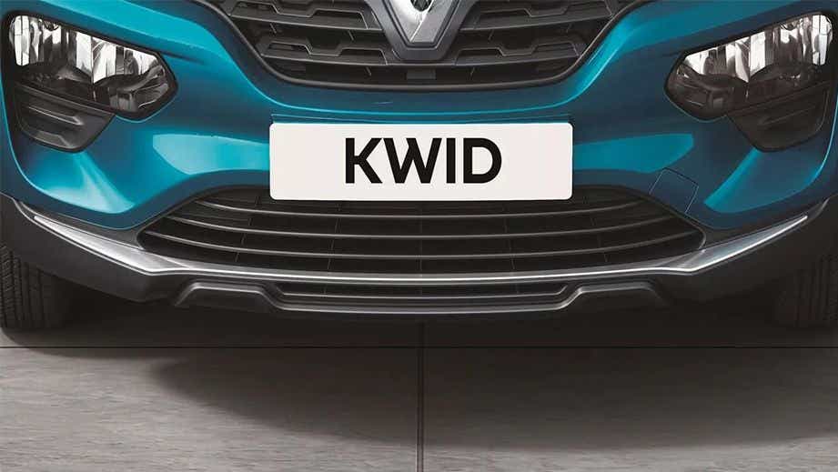 front grille and headlamp view of a Renault KWID