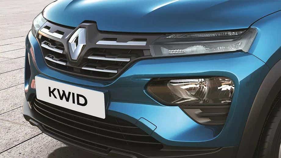 Front grille and headlight close-up of a Renault KWID
