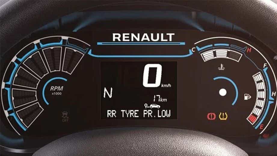 Instrument cluster view of a Renault KWID