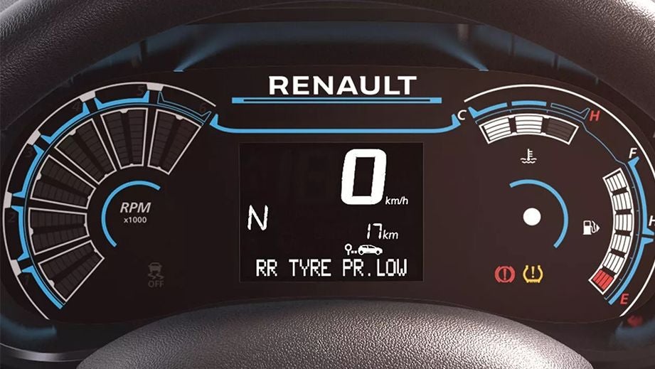 Instrument cluster display of a Renault KWID