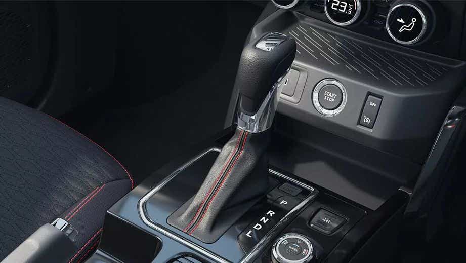 center console and gear selector of a Renault Kiger 2023-2024