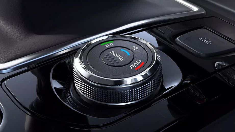 Drive mode selector knob of a Renault Kiger 2023-2024