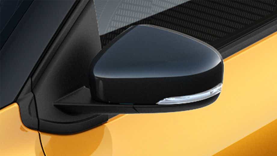 Side mirror view of a Renault Triber 2019-2024