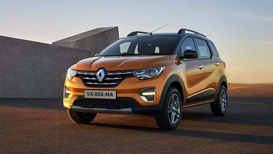 front three-quarter of a Renault Triber 2019-2024