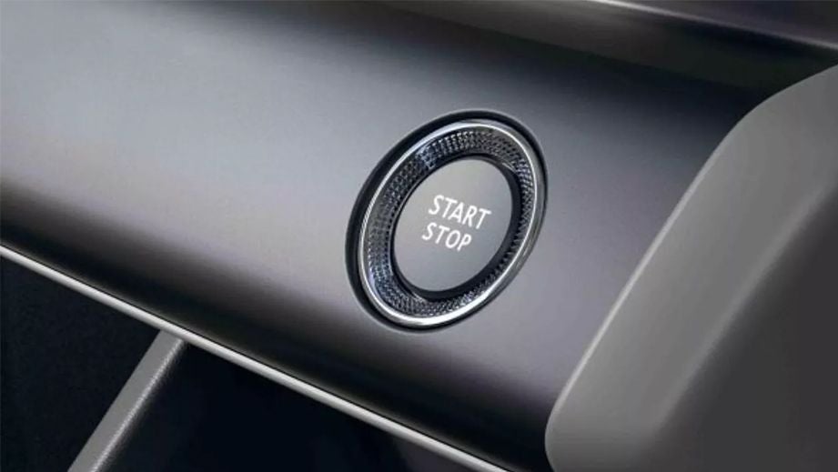 engine start stop button of a Renault Triber 2019-2024