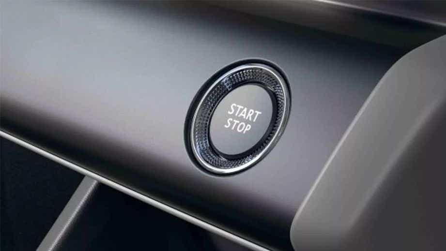 engine start stop button of a Renault Triber 2019-2024