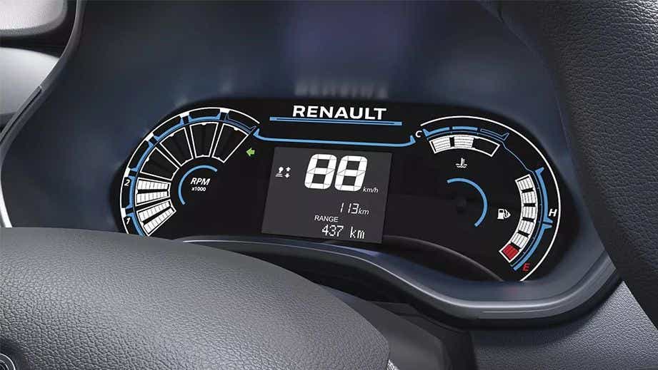 Instrument cluster display of a Renault Triber 2019-2024