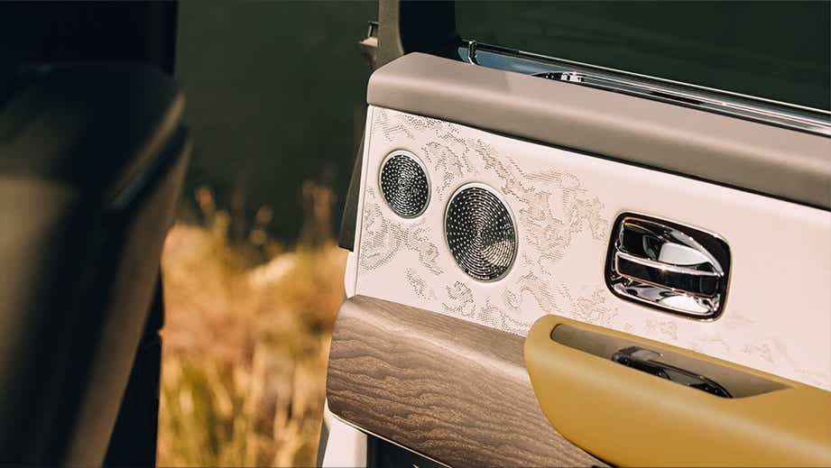 front door panel close-up of a Rolls-Royce Cullinan Series II