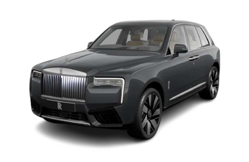 front three-quarter of a Anthracite Rolls-Royce Cullinan Series II