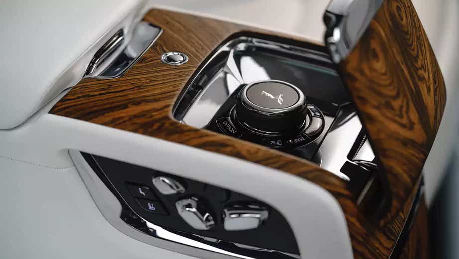 center console close-up of a Rolls-Royce Cullinan