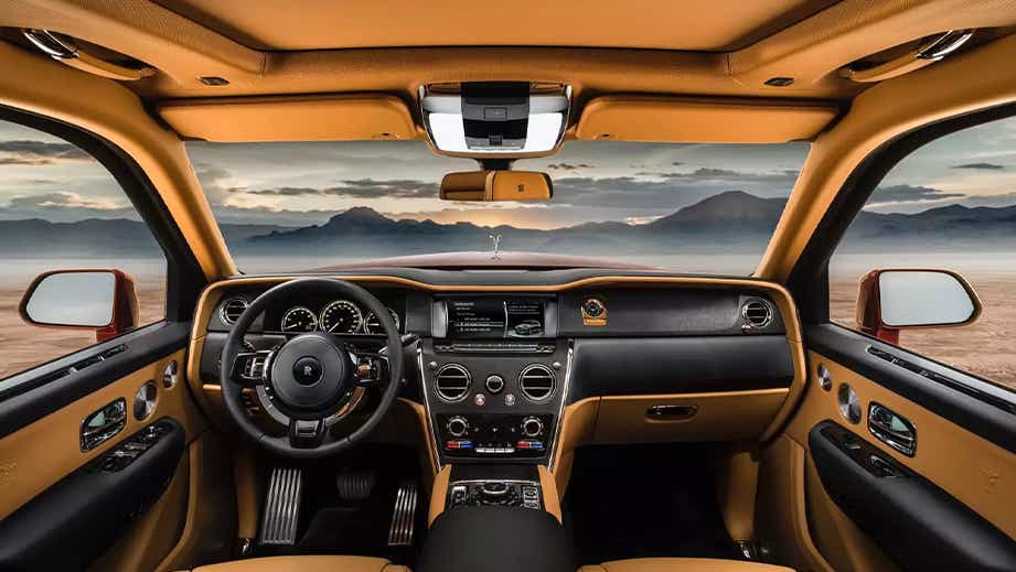 interior dashboard of a Rolls-Royce Cullinan