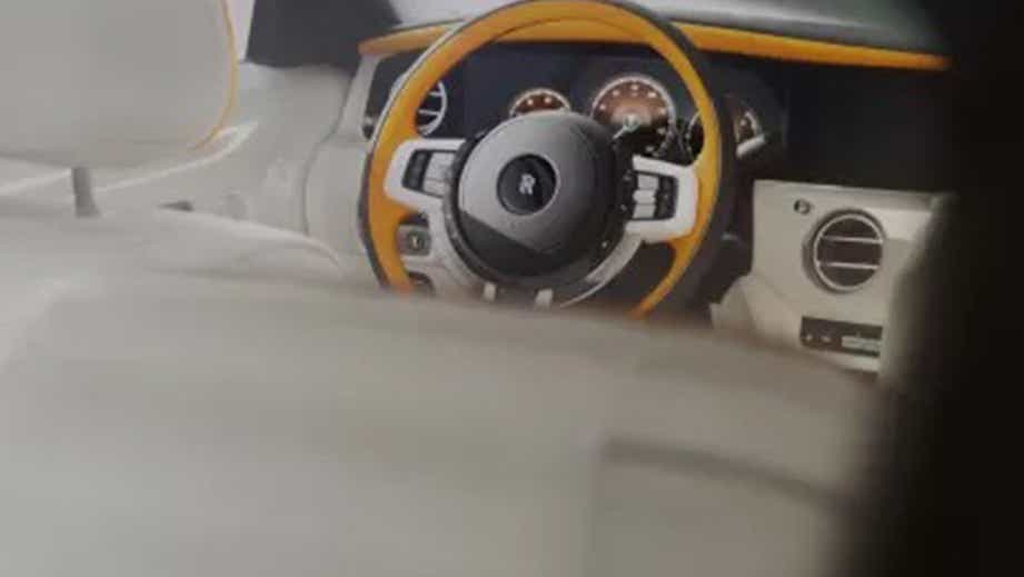 Interior dashboard view of a Rolls-Royce Ghost