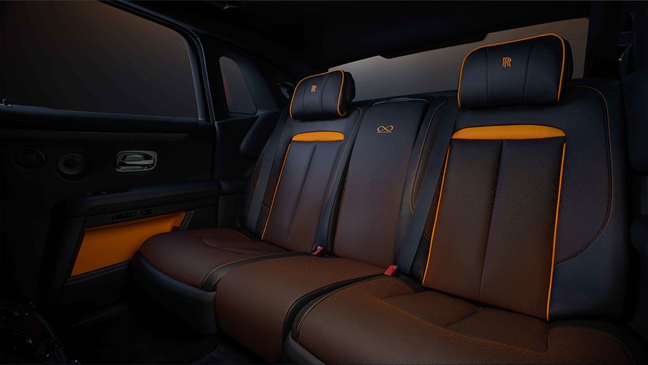 rear seat interior of a Rolls-Royce Ghost