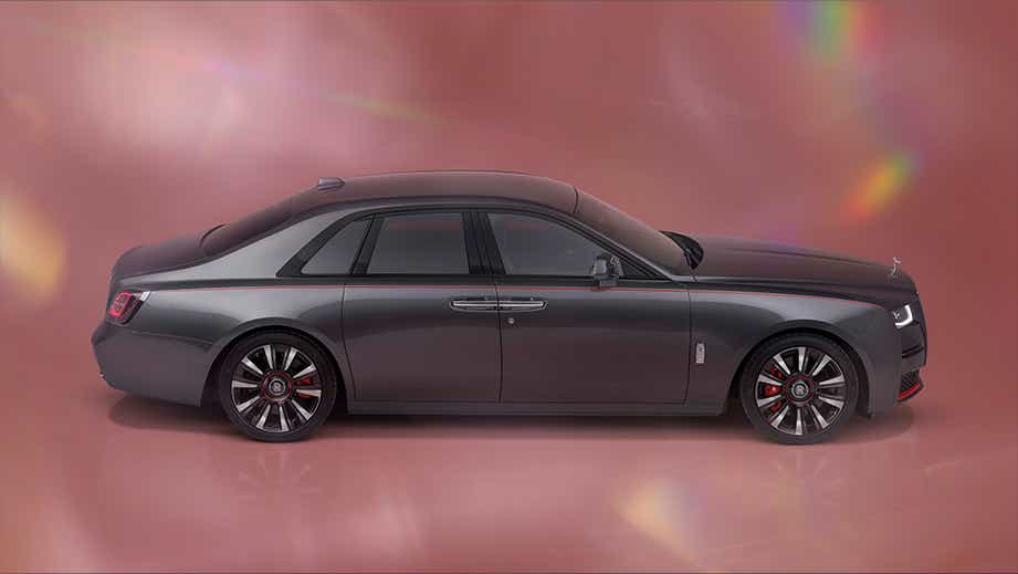 side view of a Melanite Rolls-Royce Ghost