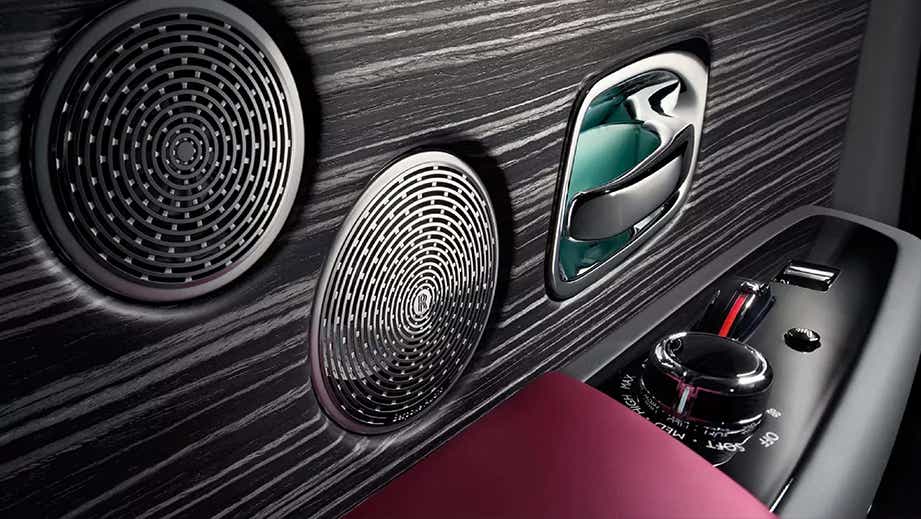 Door panel interior controls of a Rolls-Royce Phantom