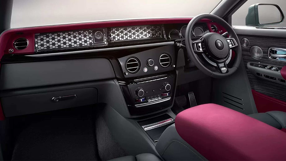 interior dashboard of a Rolls-Royce Phantom