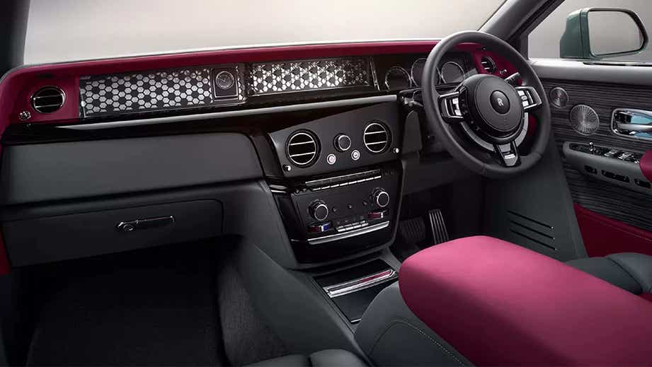 interior dashboard of a Rolls-Royce Phantom