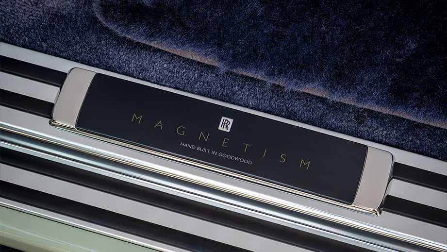 Door sill plate of a Rolls-Royce Phantom