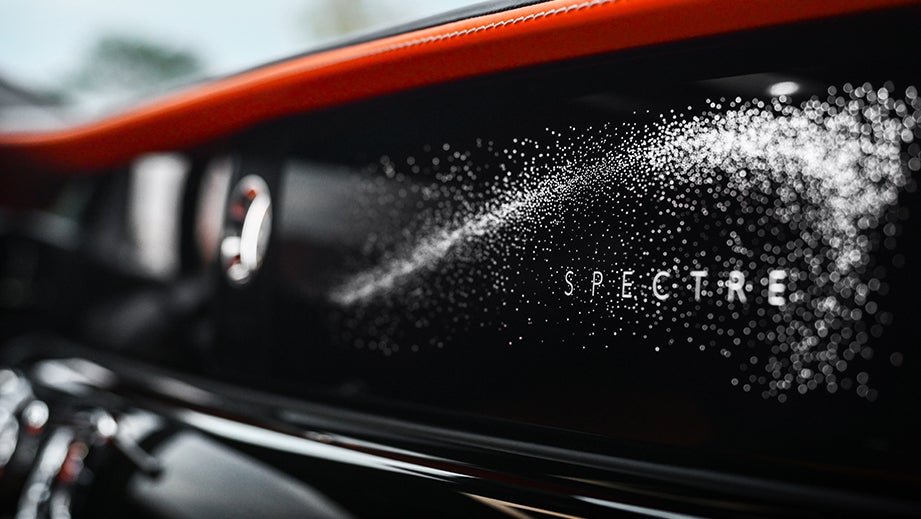 dashboard display of a Rolls-Royce Spectre