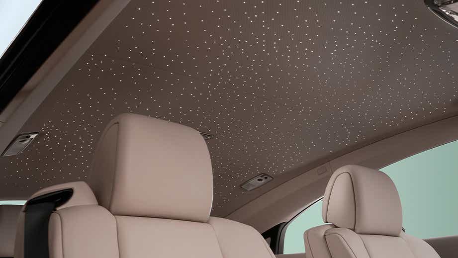 interior headliner view of a Rolls-Royce Wraith