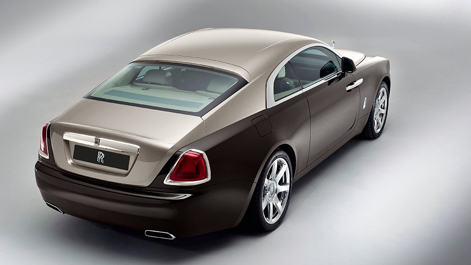 rear three-quarter of a Rolls-Royce Wraith