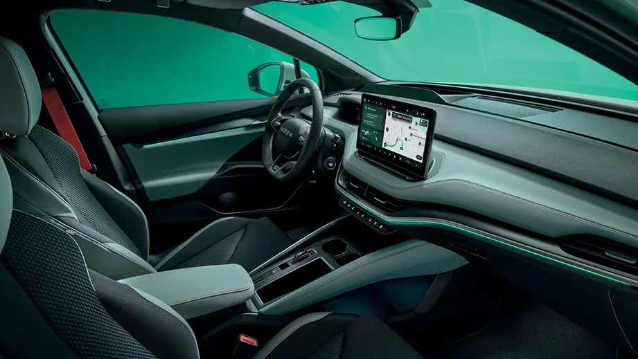 interior dashboard of a Skoda Elroq