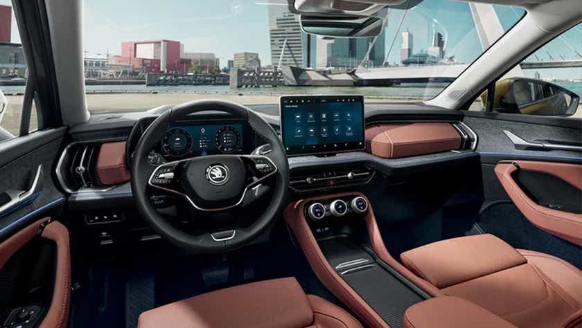 interior dashboard of a Skoda Kodiaq